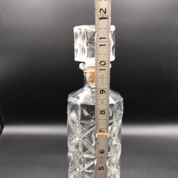 Mid-Century Glass Liquor Decanter Daisy Diamond Round Barware Bottle D-126 #4164 - Picture 6 of 9